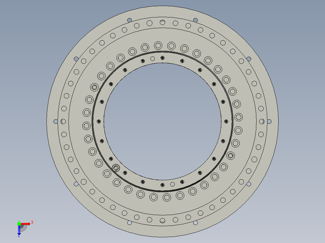 转台轴承齿圈组件俯视图