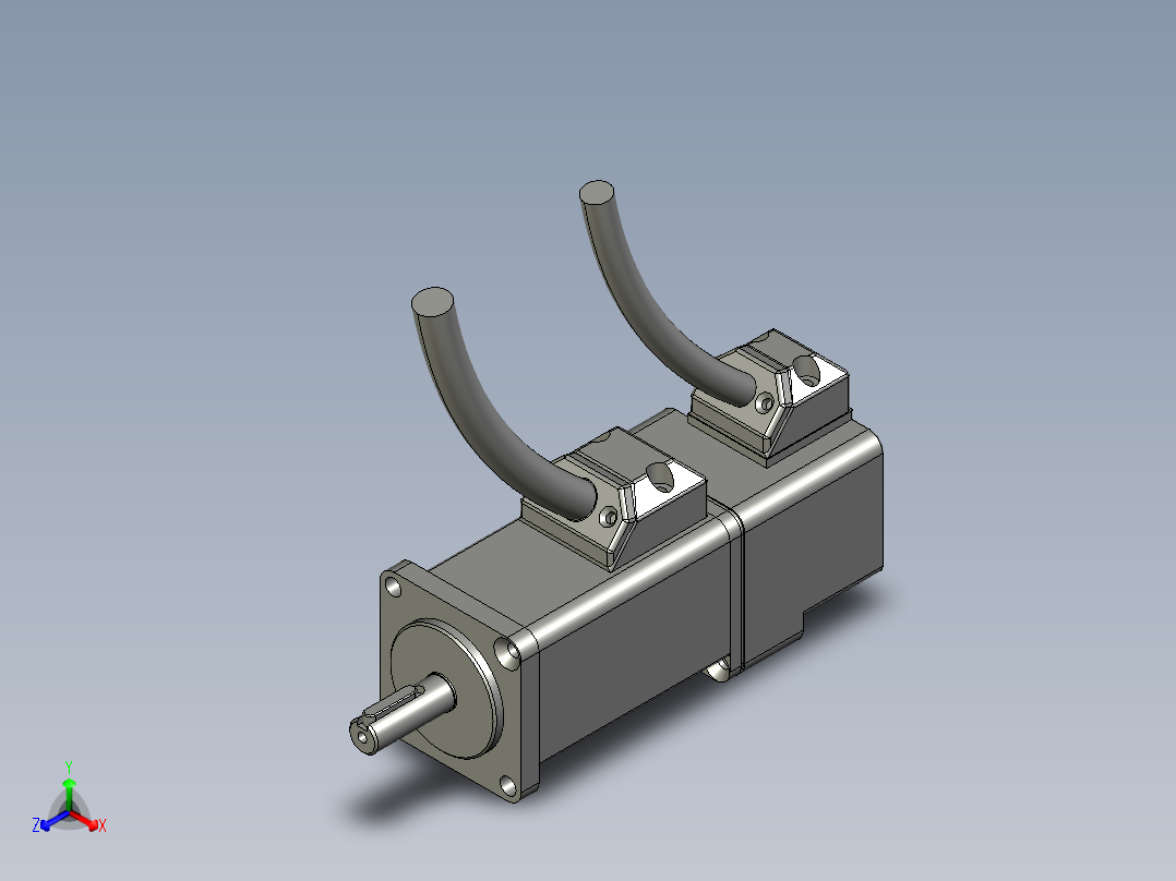 汇川100W伺服电机-MS1H1-10B30CB-A332Z主视图