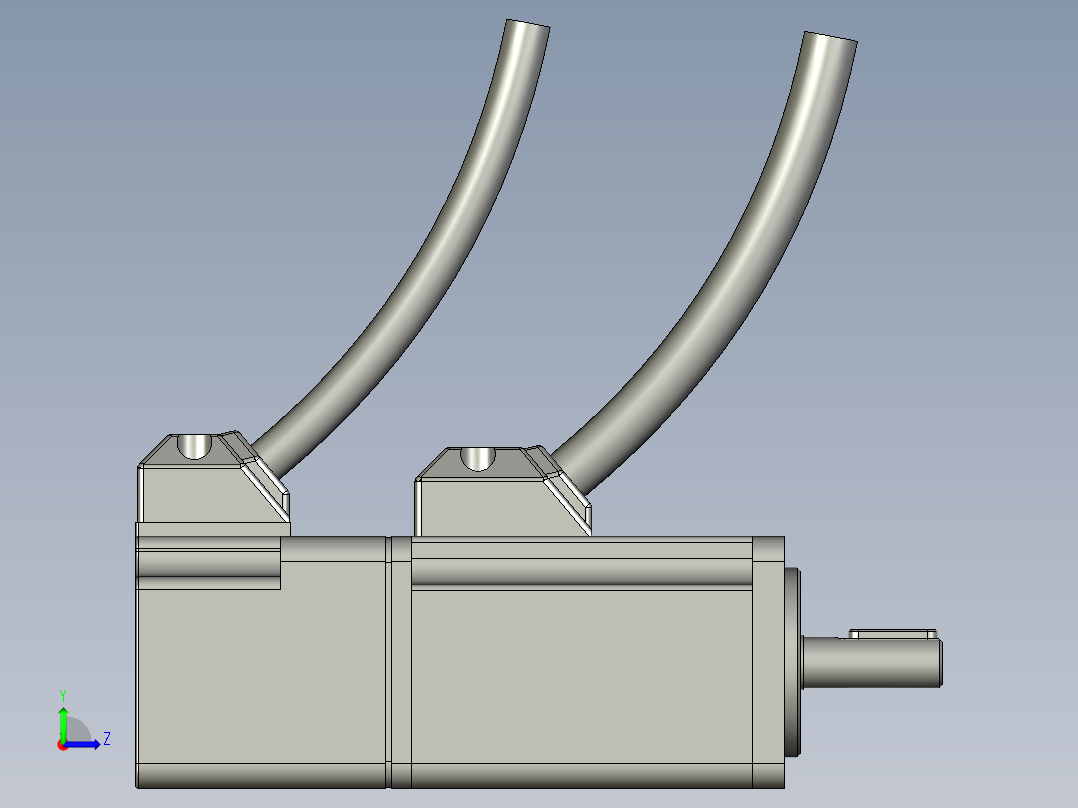 汇川100W伺服电机-MS1H1-10B30CB-A332Z左视图