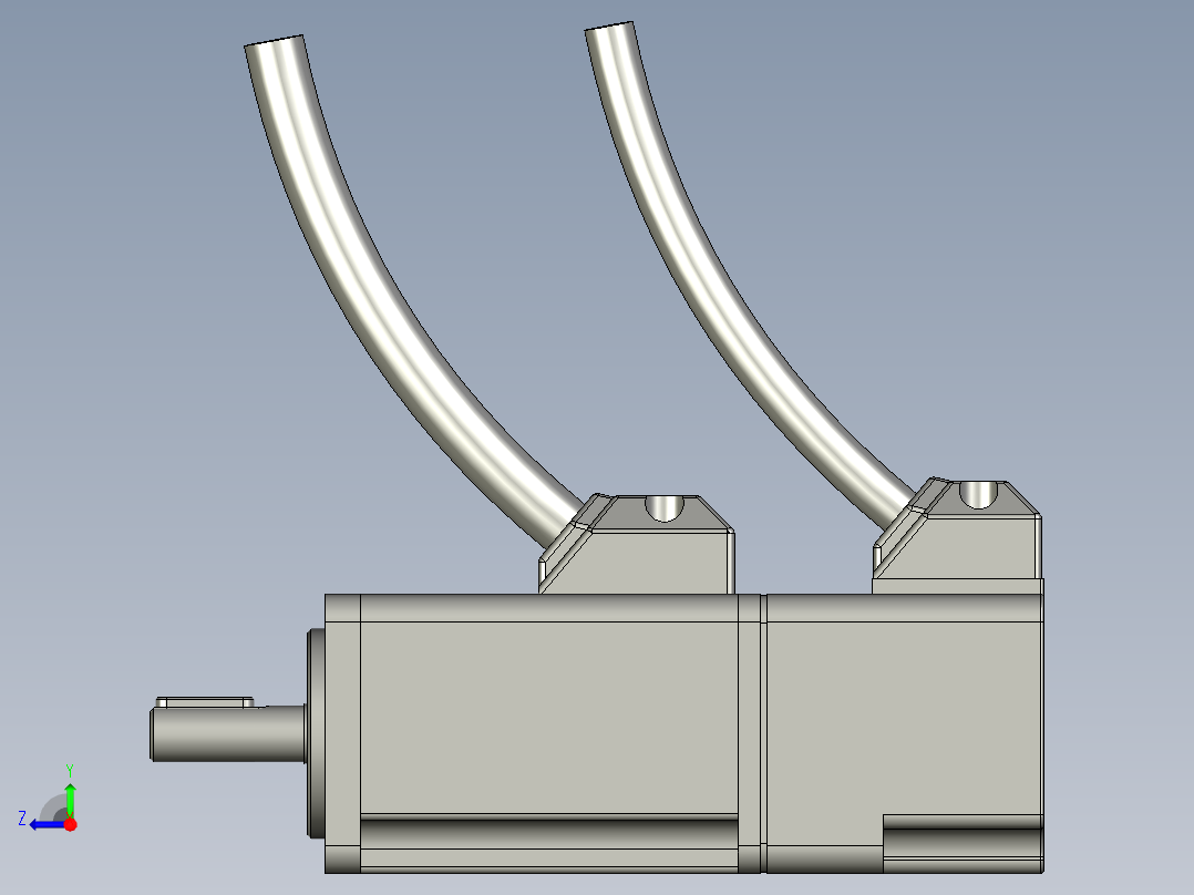 汇川100W伺服电机-MS1H1-10B30CB-A332Z右视图