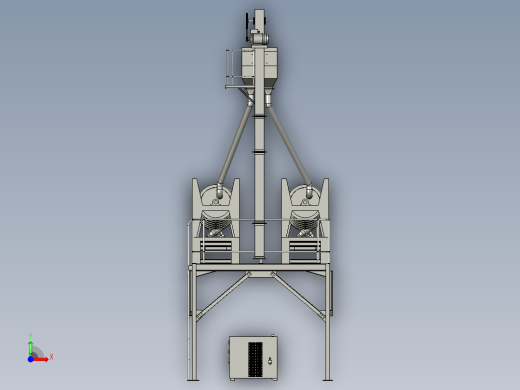 谷物脱壳加工用谷壳分离装置前视缩略图