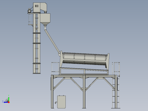 谷物脱壳加工用谷壳分离装置右视缩略图