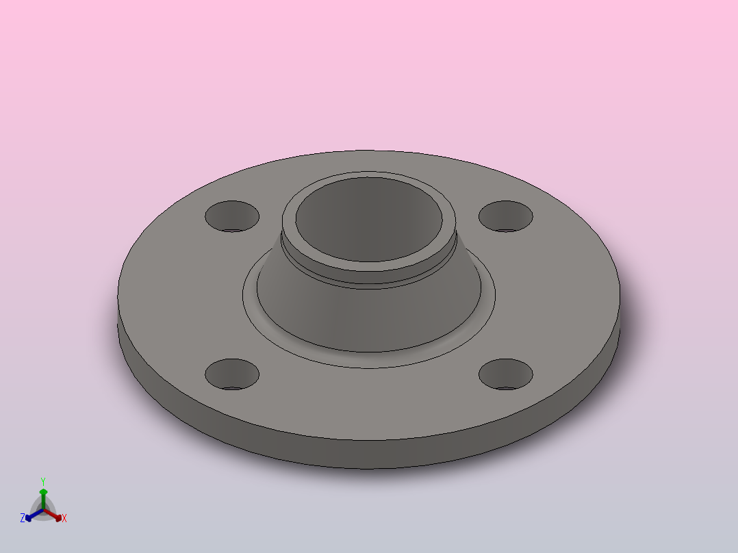 凸面对焊钢制管法兰_40-2.5（系列1）主视图