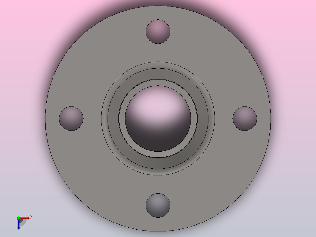 凸面对焊钢制管法兰_40-2.5（系列1）俯视图