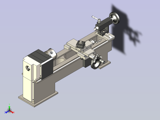 迷你车床3D图模型