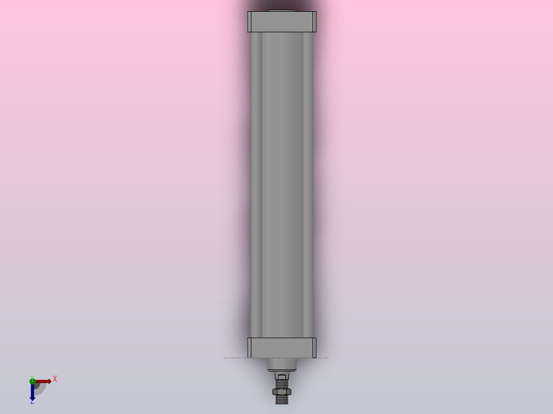 SU标准复动型气缸SU100×450-S--CS1U俯视图