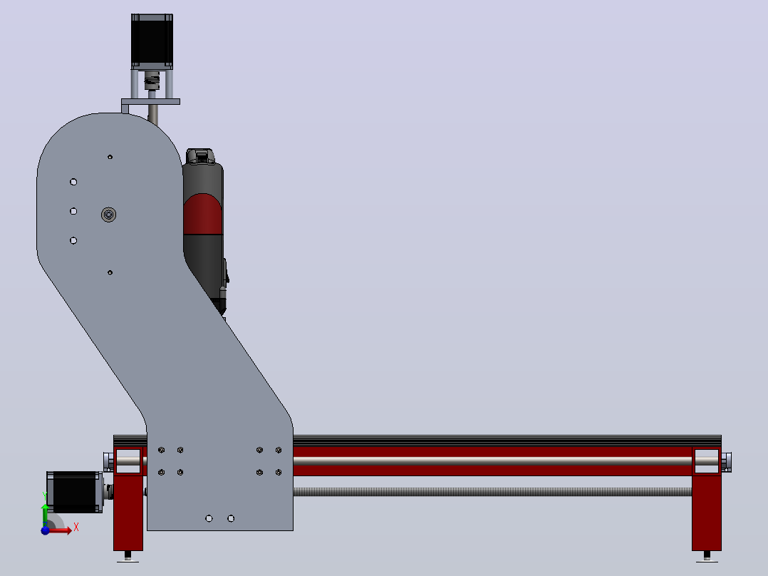 CNC milling 3 轴前视图