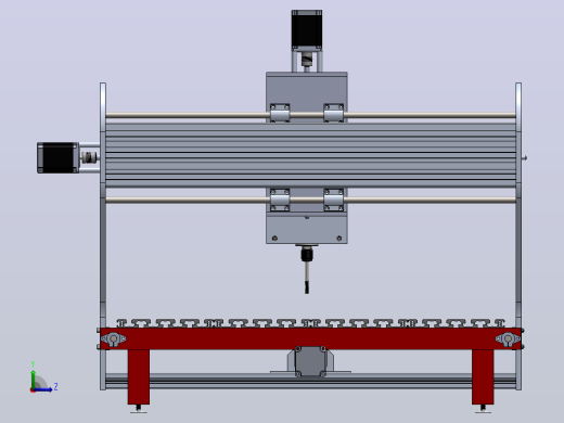 CNC milling 3 轴左视缩略图