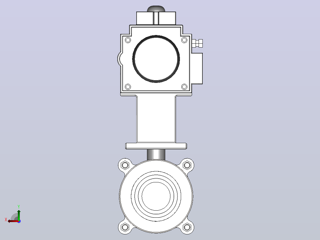 IQP-03气动卡式球阀[IQP-03-1.25s]后视图