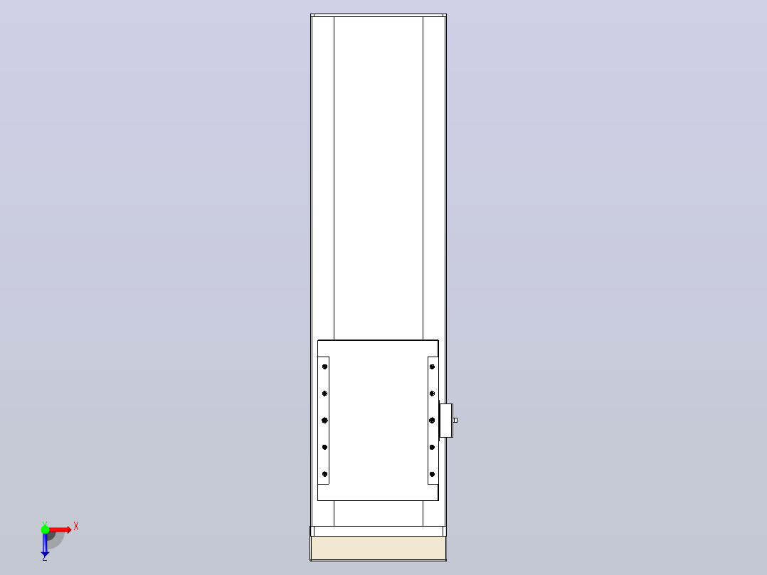 滚珠丝杠直线轴带导轨全封闭TPA-HCR-202D-2510C-L450-MP-Y-P75-N3俯视图