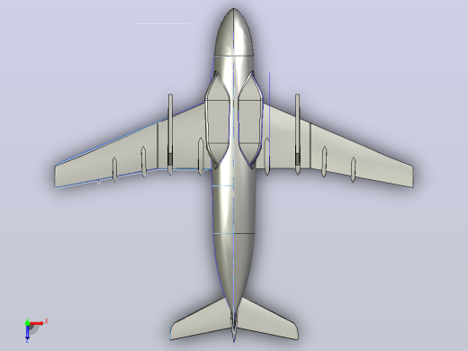 小型空中运输机设计俯视缩略图
