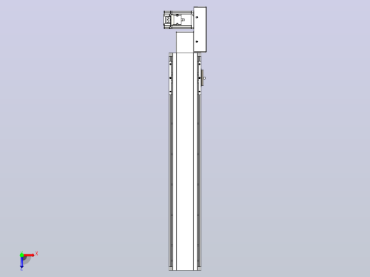 皮带直线轴半封闭可选导轨TPA-HNB-105D-90-L500-ML-Y-P20-N3俯视缩略图