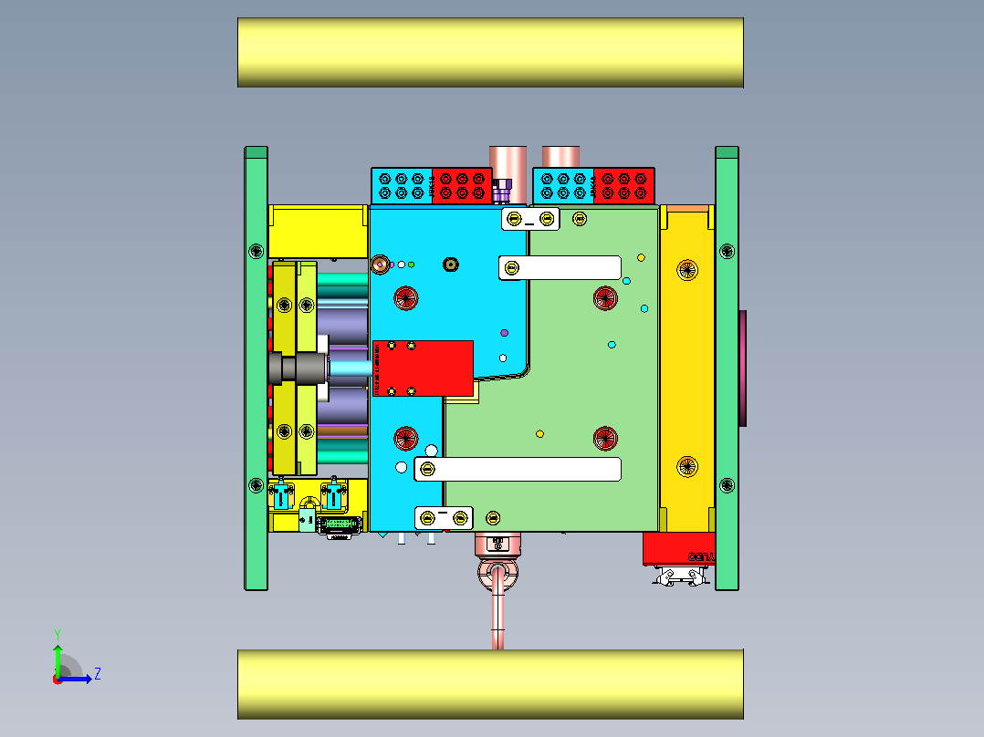 别克车蒸发箱固定件塑胶模具左视图