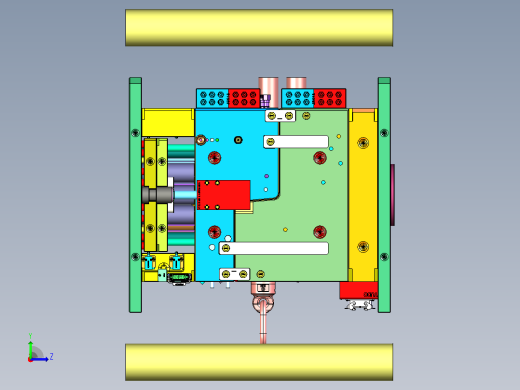 别克车蒸发箱固定件塑胶模具左视缩略图