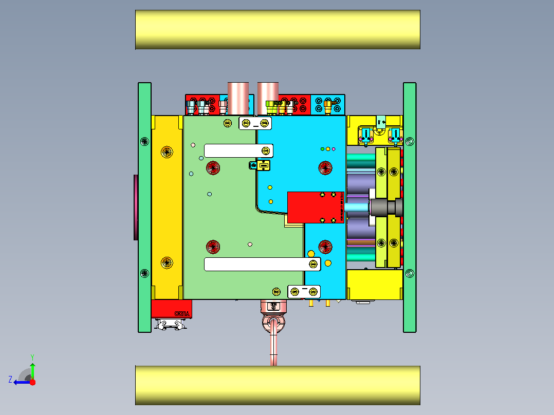 别克车蒸发箱固定件塑胶模具右视图