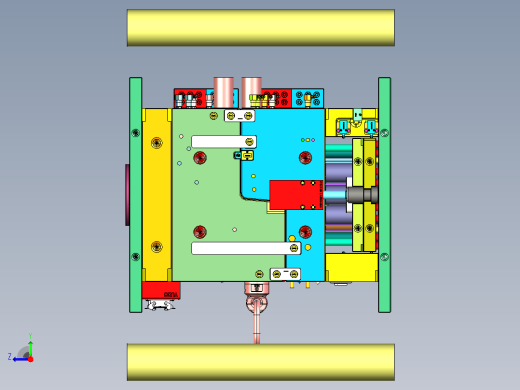 别克车蒸发箱固定件塑胶模具右视缩略图
