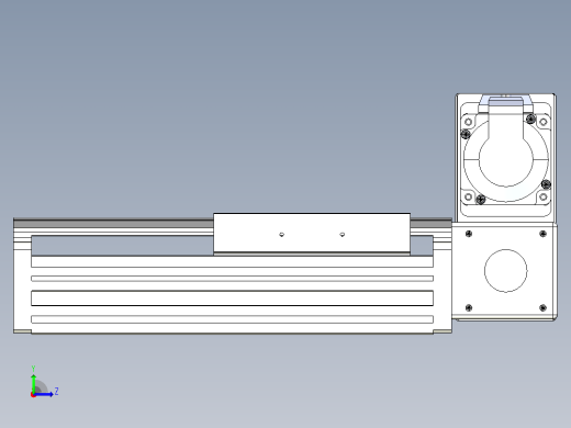 皮带直线轴半封闭可选导轨TPA-HNB-140D-120-L50-RU-C-P40-N3左视缩略图