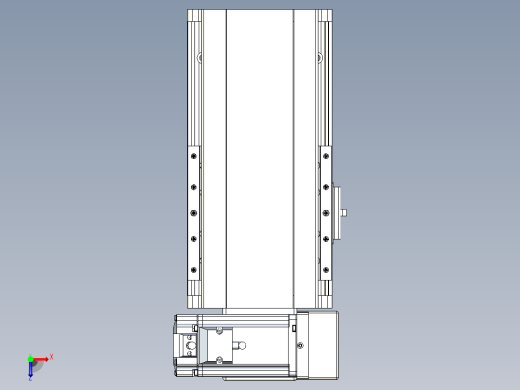 皮带直线轴半封闭可选导轨TPA-HNB-140D-120-L50-RU-C-P40-N3俯视缩略图