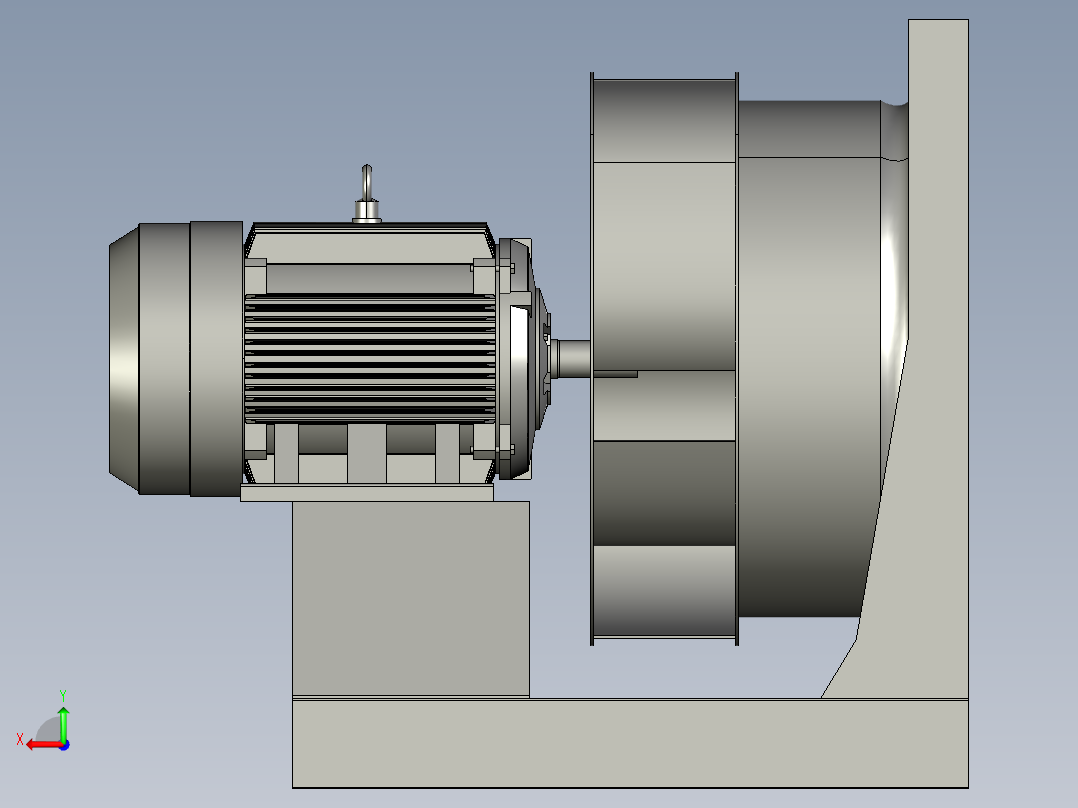 卧式离心鼓风机igs后视图