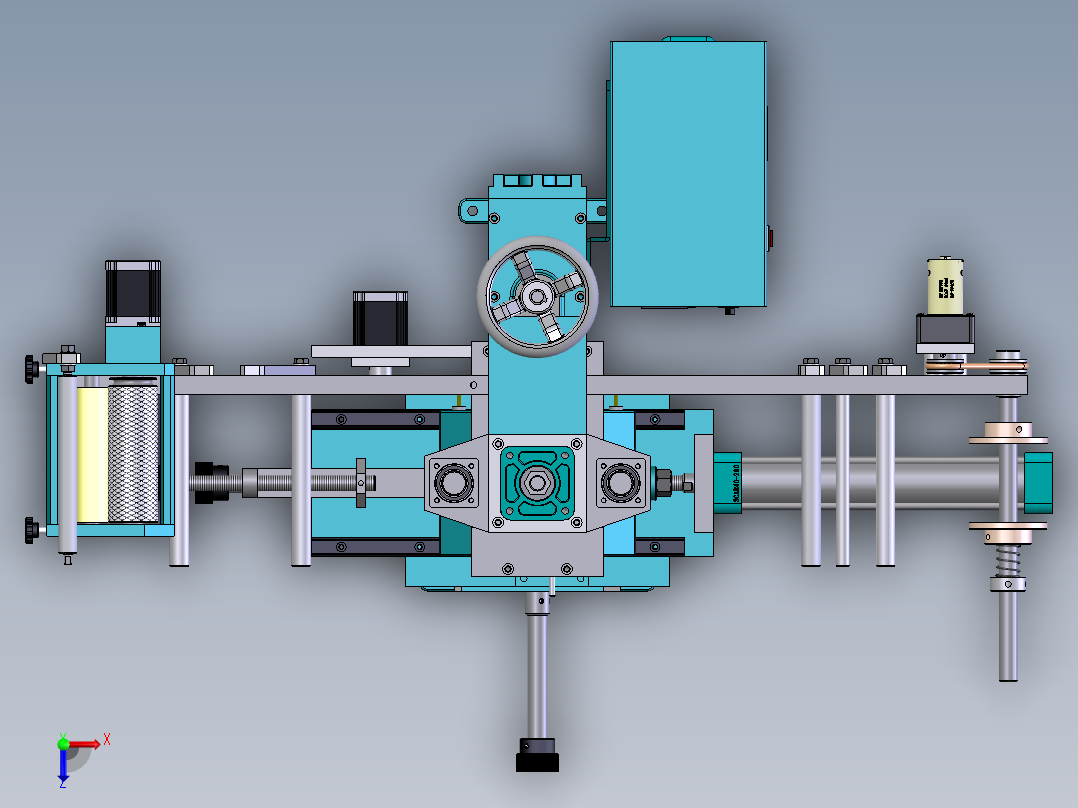 桌上型烫金热转印机sldprt三维素材模型3D图纸图1纸俯视图