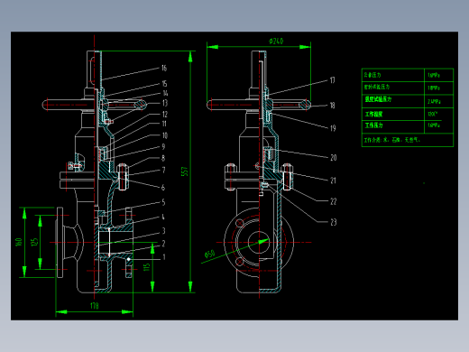 平板闸阀图纸（全套）