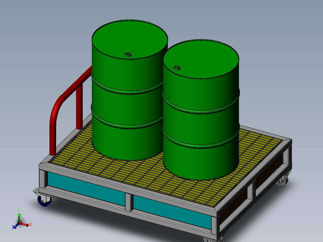 移动油桶储存架