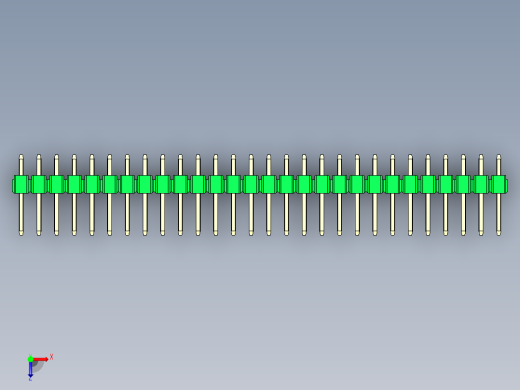 彩色公头100mil（2.54mm）系列-DS1021_green_3x28p_100mil_Type1_rev1.0俯视缩略图