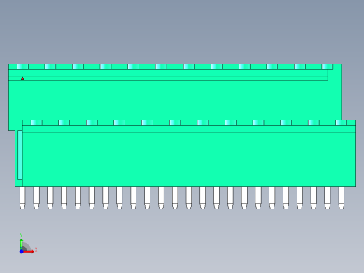 DEGSON 2EDG 系列 5.0mm 可插拔接线端子组-2EDGVT-5.0-24P-14-00AH前视缩略图