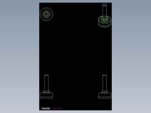 不銹鋼固定腳座5556-2D多系列多零件图纸模型