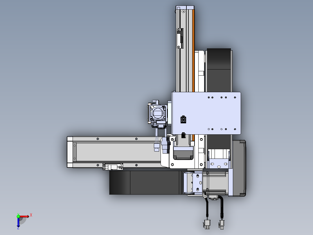 内嵌直交机械手XYG系列XYG321-A3俯视图
