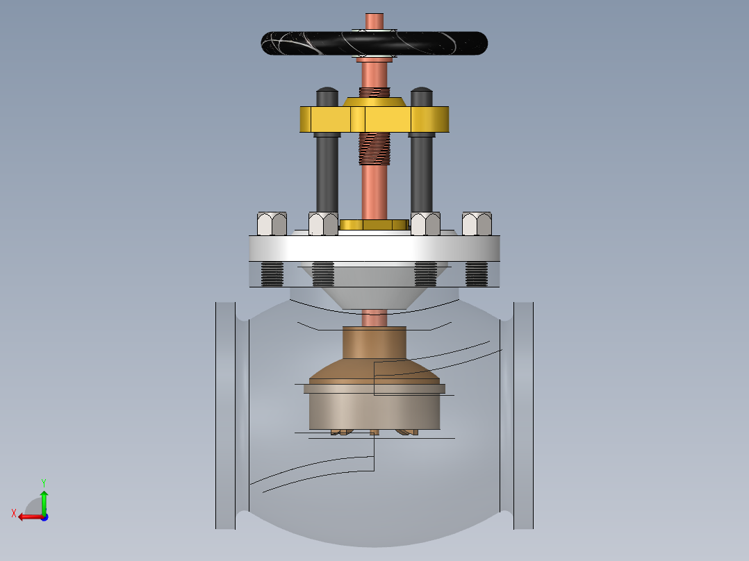 截止阀 (1)后视图