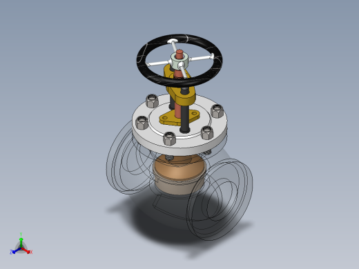 截止阀 (1)正等轴测缩略图