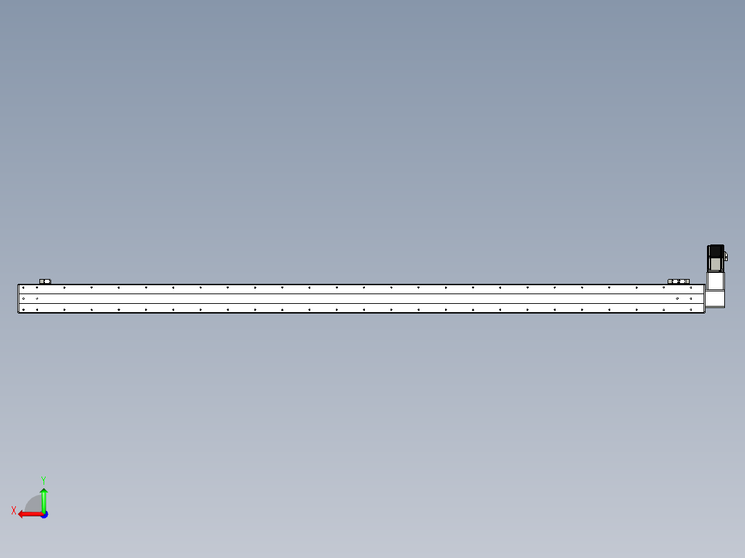 同步带滑台-半封闭B10-L90-S2300-R-P40-D3后视图