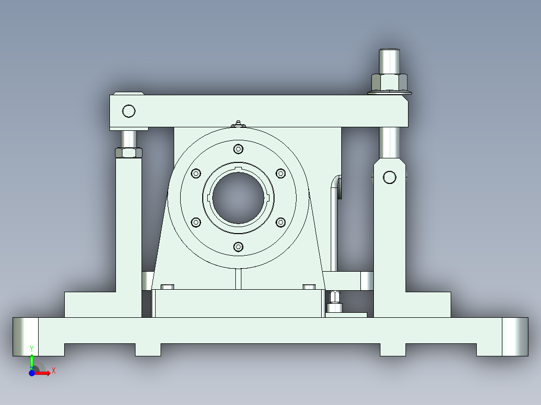 变速箱箱体工艺规程及镗φ40孔夹具设计前视图