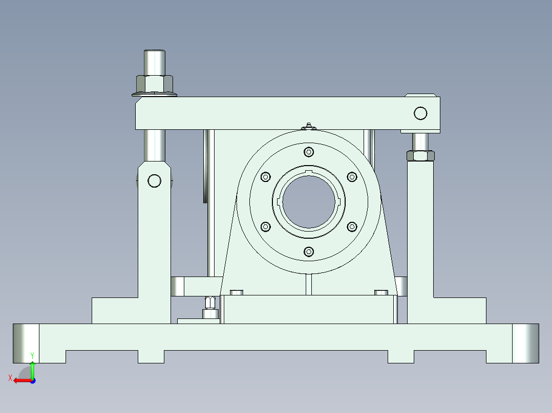 变速箱箱体工艺规程及镗φ40孔夹具设计后视图