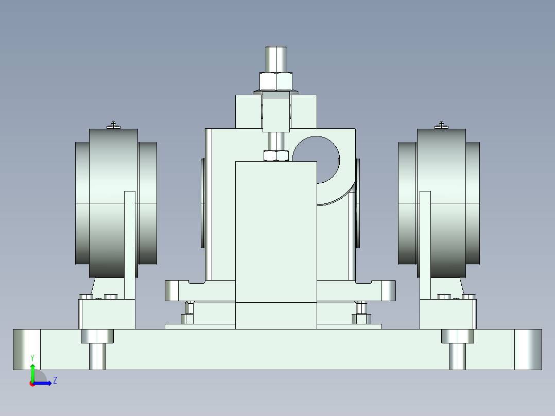变速箱箱体工艺规程及镗φ40孔夹具设计左视图