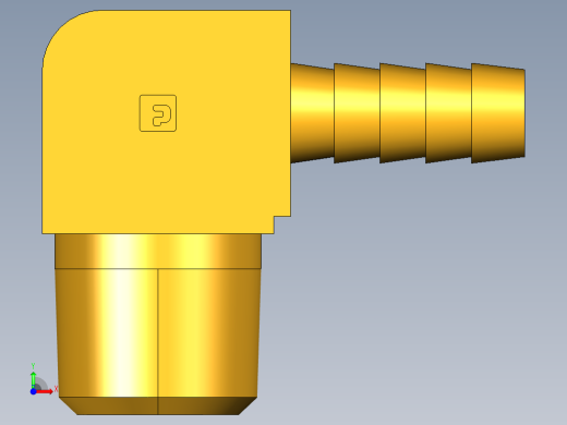 倒齿式工业管接头Hose Barb 90Deg Elbow to Male Pipe 129HB-6-8前视缩略图