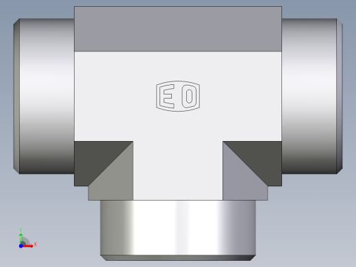 卡套式工业通用硬管接头EO_Union_tee_T28LCFX前视缩略图