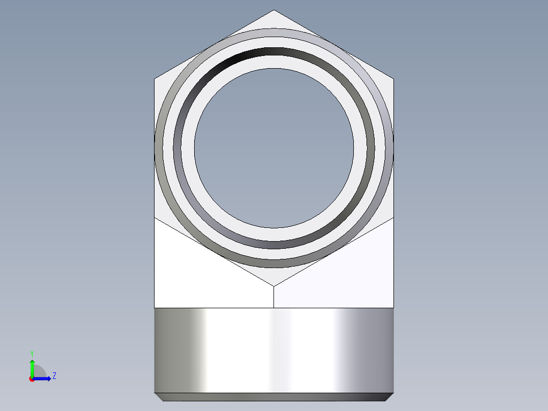 卡套式工业通用硬管接头EO_Union_tee_T28LCFX左视图