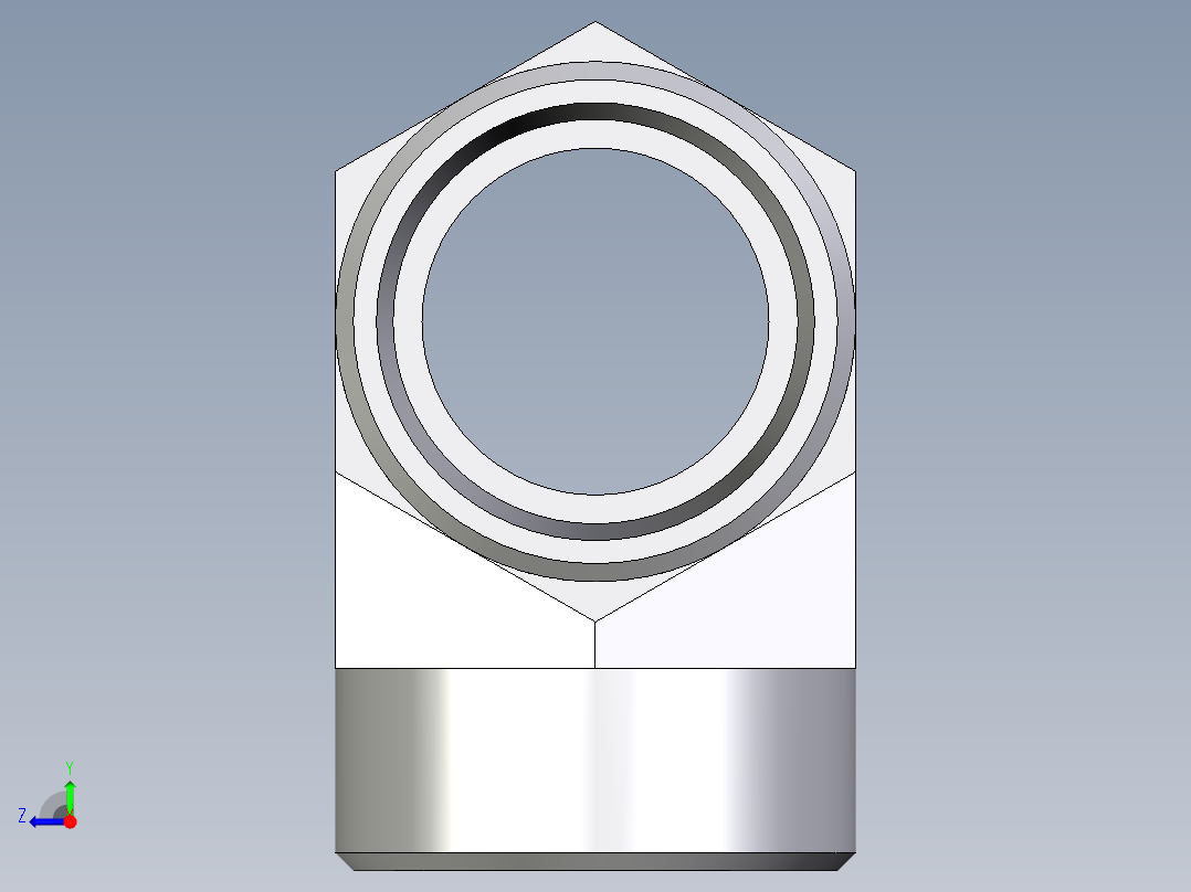 卡套式工业通用硬管接头EO_Union_tee_T28LCFX右视图