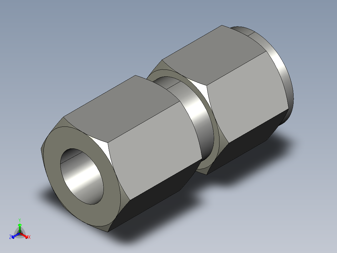 卡套式工业通用硬管接头8-4_gbu-s主视图