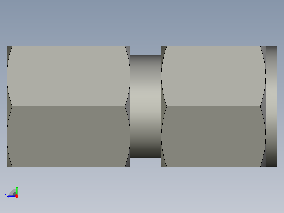 卡套式工业通用硬管接头8-4_gbu-s右视图