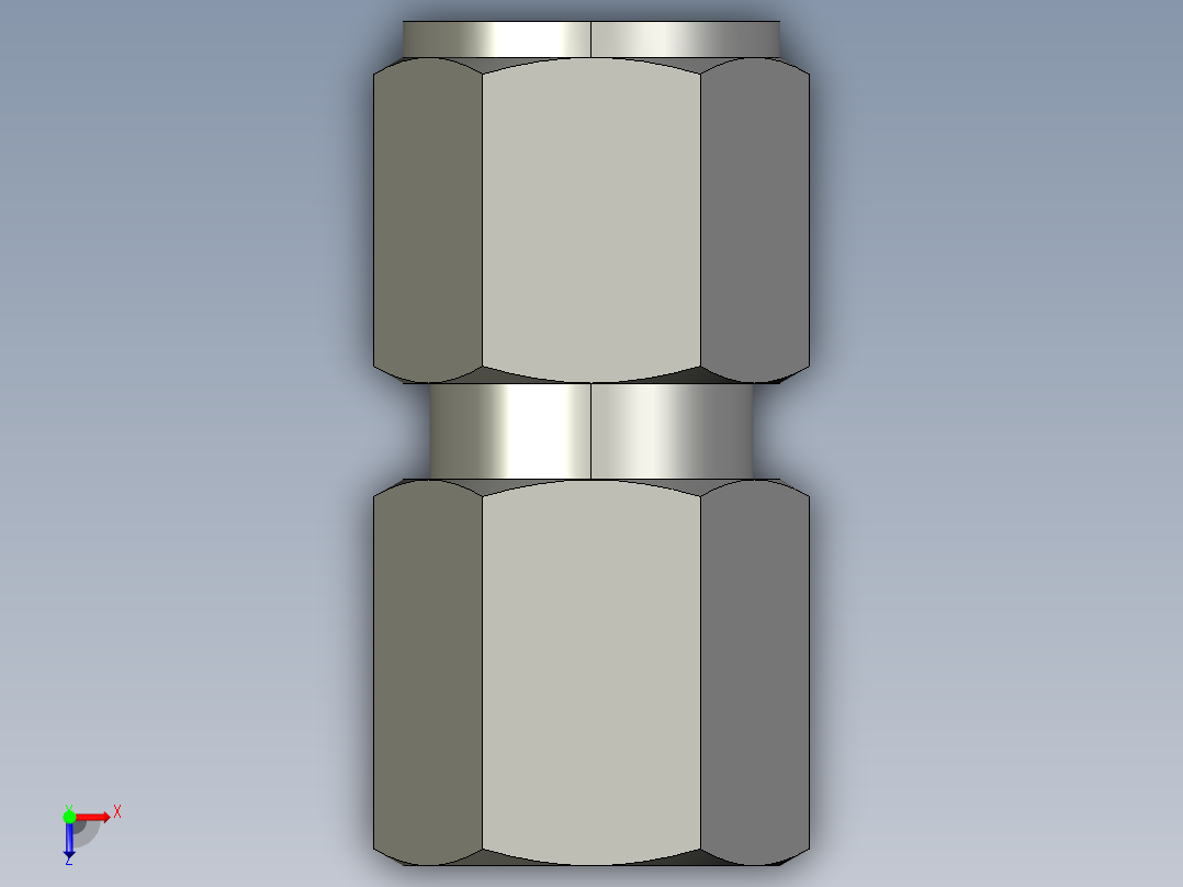 卡套式工业通用硬管接头8-4_gbu-s俯视图