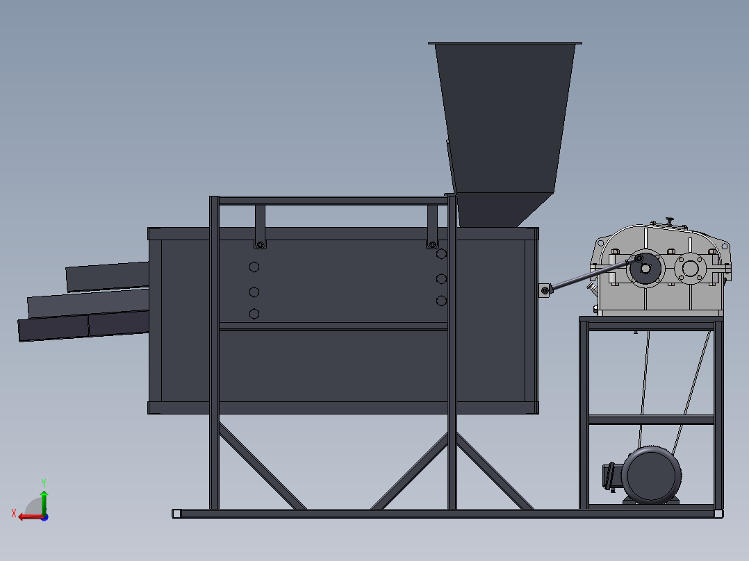南瓜种子分选振动机设计SW2021后视图