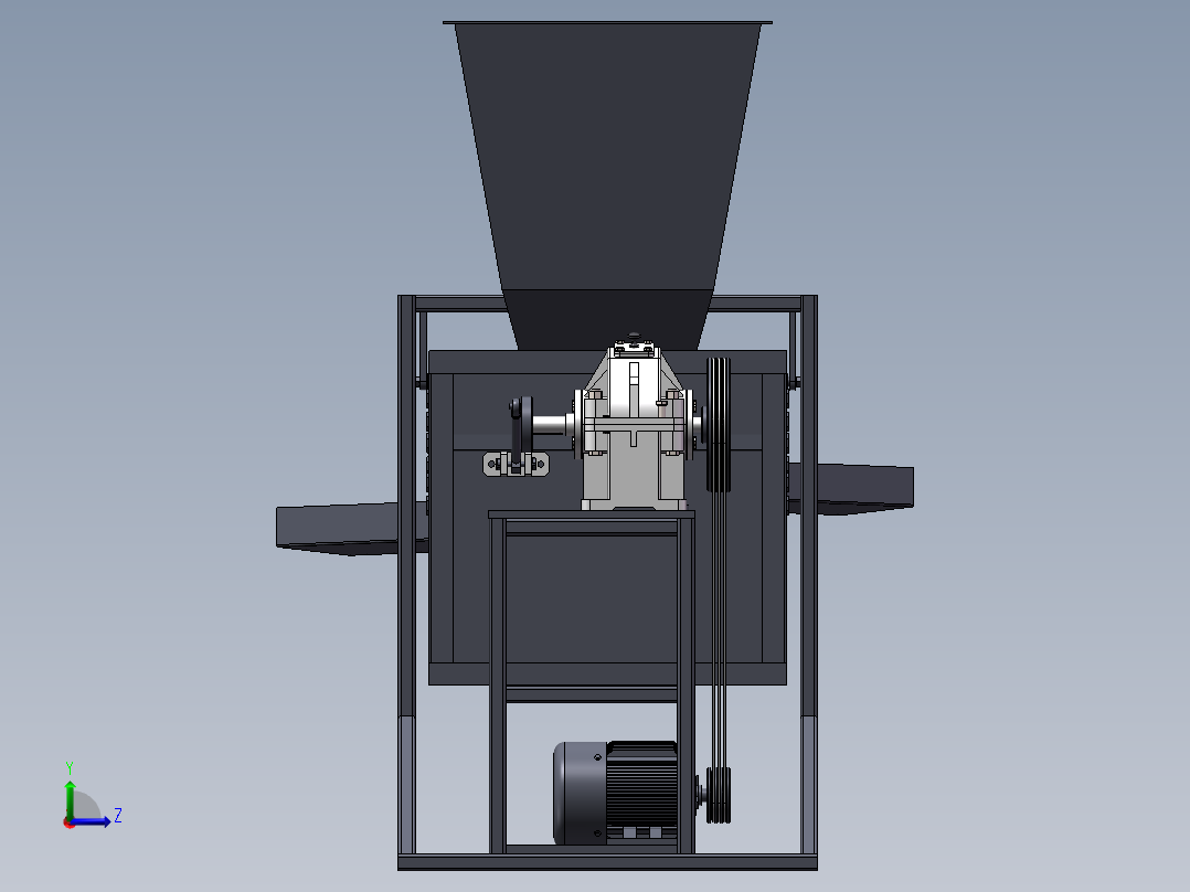 南瓜种子分选振动机设计SW2021左视图