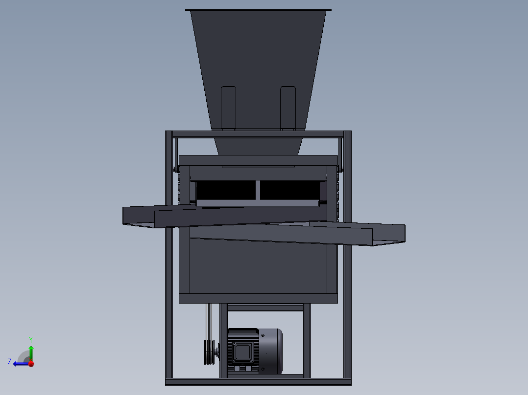 南瓜种子分选振动机设计SW2021右视图