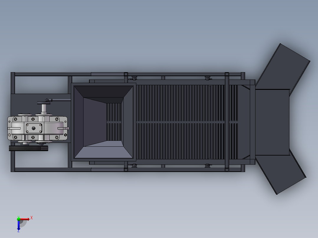 南瓜种子分选振动机设计SW2021俯视图