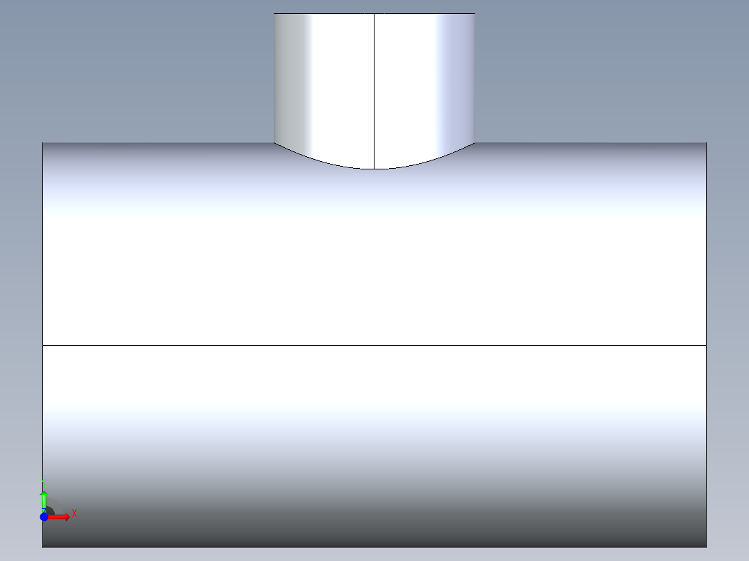 聚氯乙烯配件02-Sch80_ReducingTee_SxSxS_801-209_1.5in x 0.5in前视图