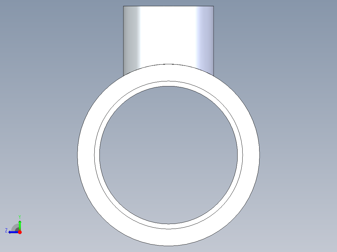 聚氯乙烯配件02-Sch80_ReducingTee_SxSxS_801-209_1.5in x 0.5in右视图