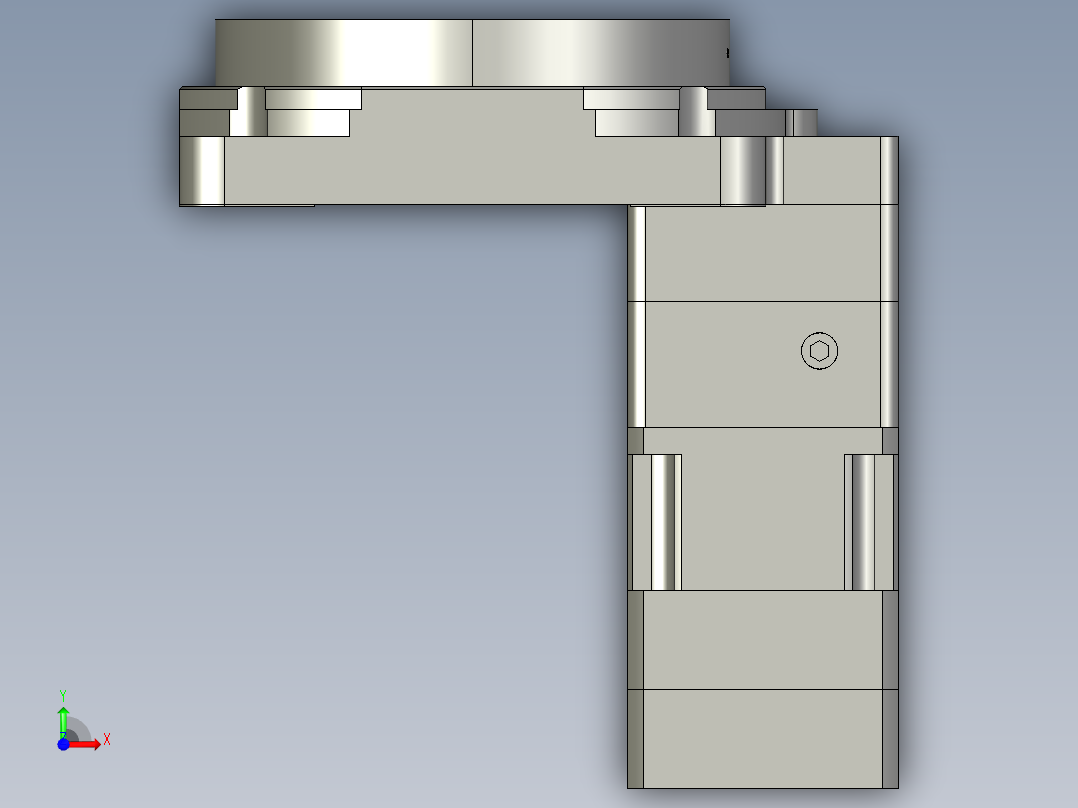 中空旋转平台KFN130-L2-50-N斜齿单级前视图